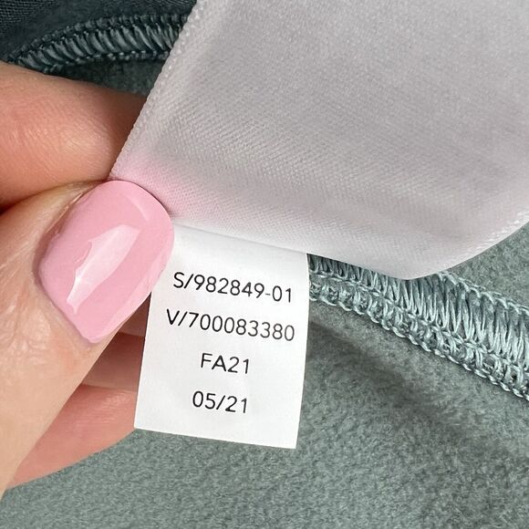 Athleta Moto Jacket Minimalistic Grey SIZE S Green Gym Travel Zip Up #982849 - Picture 16 of 16